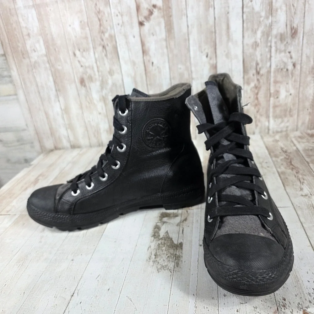 Converse Chuck Taylor All Star Outsider Hi Mens 10.5 Black Leather Boots 117307